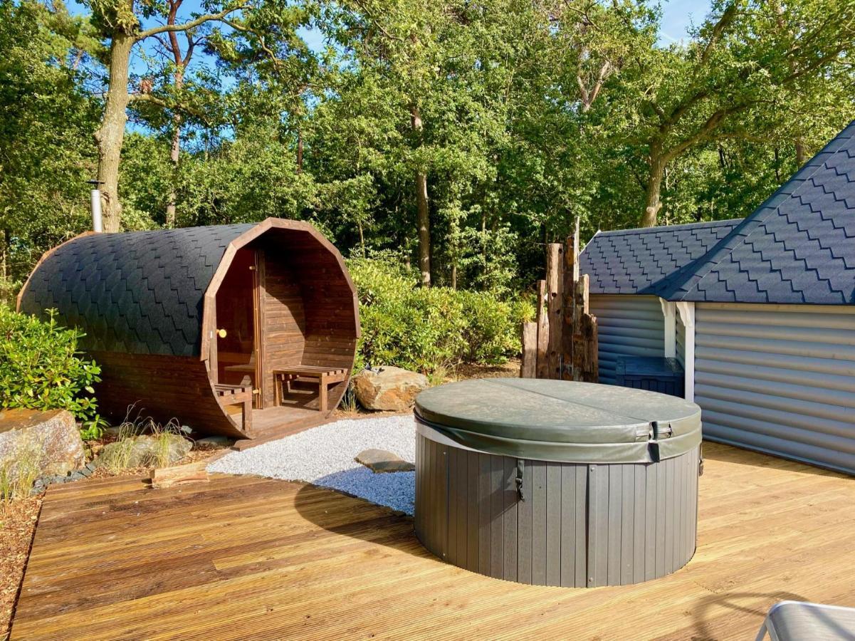 Luxe Finse Kota Met Jacuzzi En Saunabarrel De Zandhoef 埃尔瑟尔 外观 照片